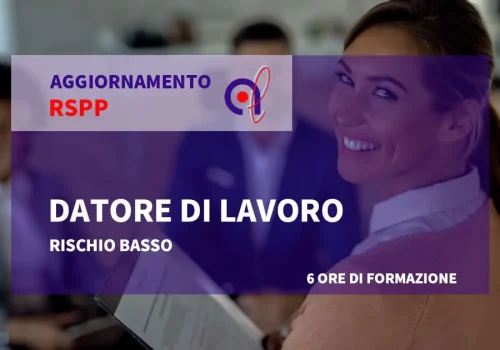 Aggiornamento RSPP Datore Di Lavoro Rischio Basso